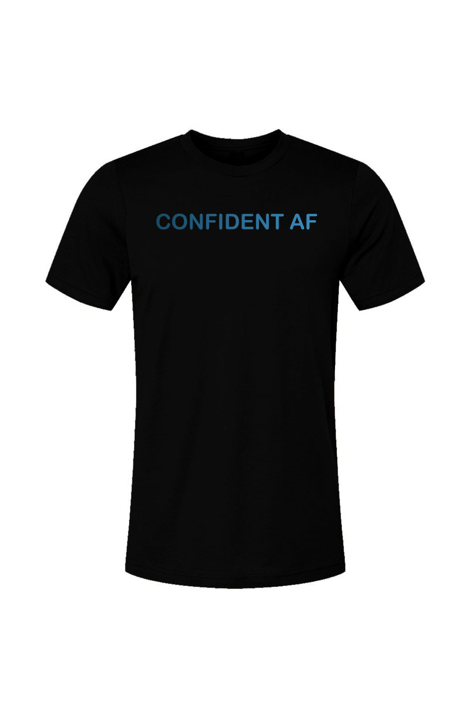 Confident AF Tee - Gradient Black/Blue