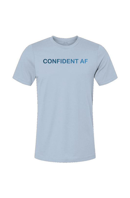 Confident AF Tee - Gradient Light Blue/Blue
