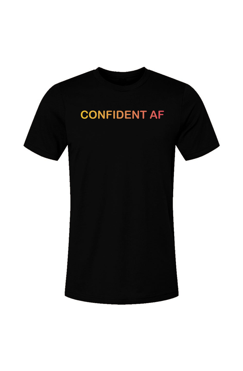 Confident AF Tee - Yellow/Red Gradient