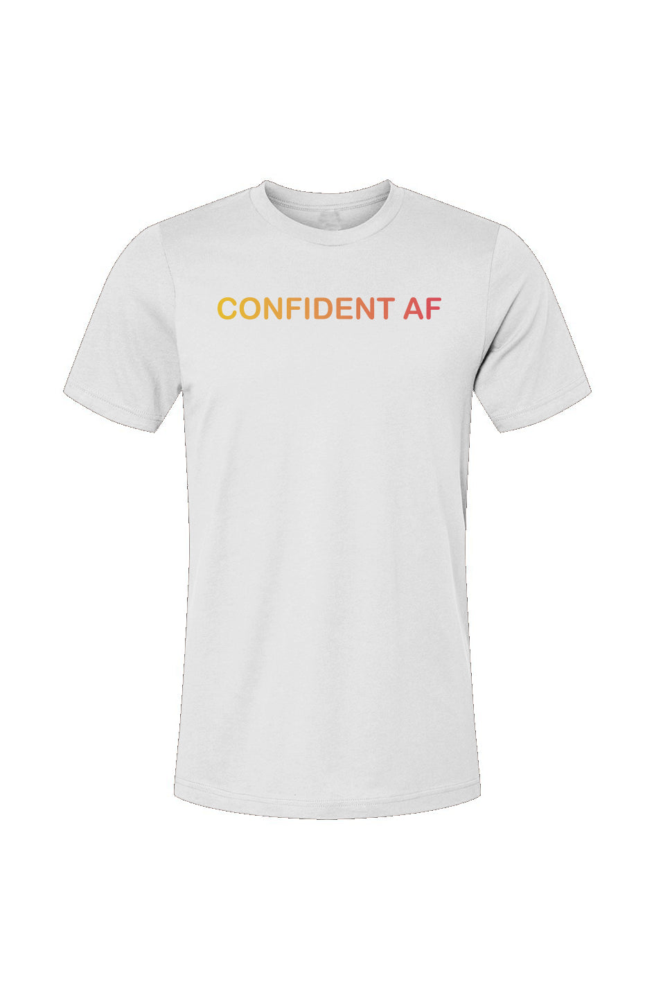 Confident AF Tee - Yellow/Red Gradient